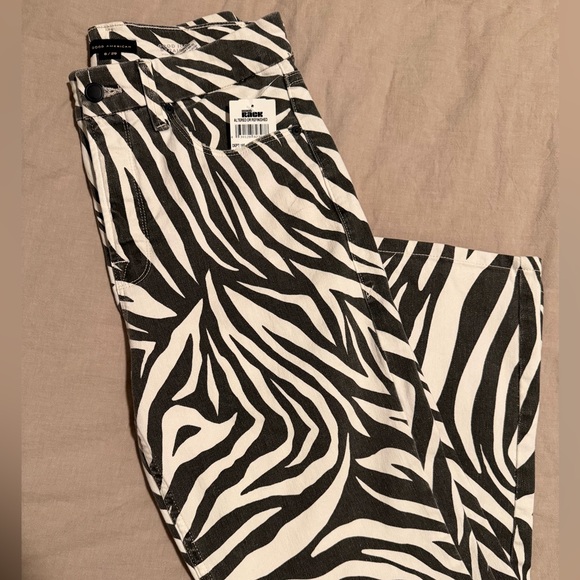 Good American Black and White Zebra Pattern Jeans - Picture 4 of 4